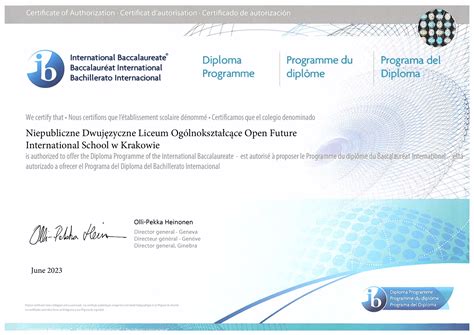 International Baccalaureate Diploma Programme Open Future