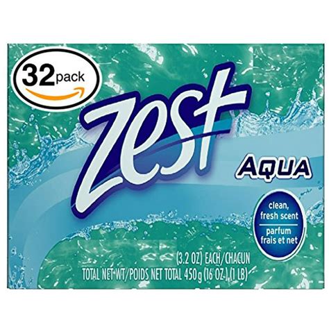 Pack Of 32 Bars Zest Aqua Deodorant Bar Soap With Vitamin E All In