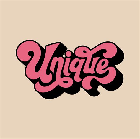 Unique Word Typography Style Illustration Download Free Vectors