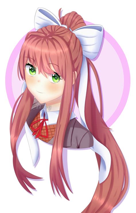Ddlc Monika Fanart Clipart Large Size Png Image Pikpng Images And