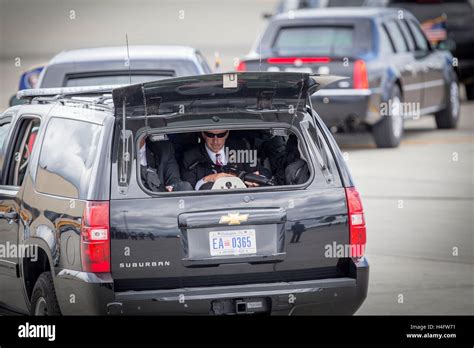 Secret Service In A Chevrolet Suburban With Full Auto Machine Guns At