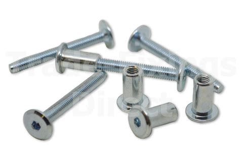 M6 Furniture Joint Connector Bolt And Cap Nut M4 Allen Key Head Cot Bed