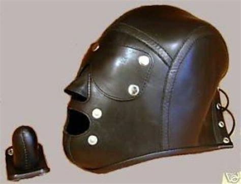 100 Genuine Real Leather Sensory Deprivation Bondage Gimp Hood Mask Ebay