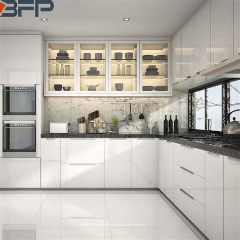 China 2021 Kitchen Design Trends L-Shaped Modern Kitchen Cabinets