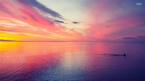 Download Pink Beach Sunset Wallpaper By Kelseyrogers Pink Sunset