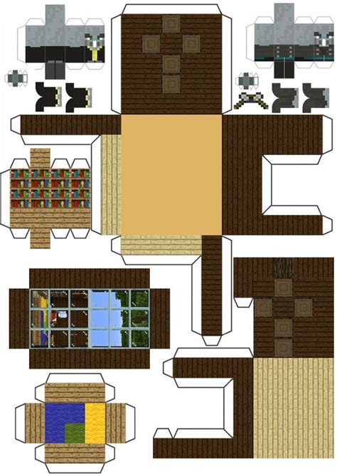 Minecraft Papercraft House Papermau Minecraft Mini House Paper Model