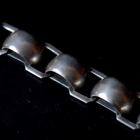 Vintage Mexico Sterling Silver Modernist Bracelet Mexican Ca
