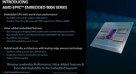 Amd Announces Zen 4 Epyc Embedded 9004 Series Up To 96 Cores With 1p