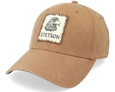 Baseball Cap Vintage Wax Brown Adjustable Stetson Bonéhatstorept