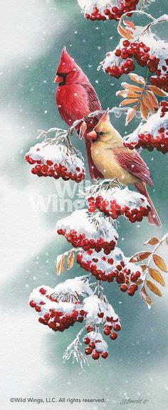 Artist Darrell Bush Unframed Cardinal Print Warmth Of Winter I Winter