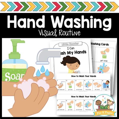 Hand Washing Routine Poster And Book For Preschoolers Pre