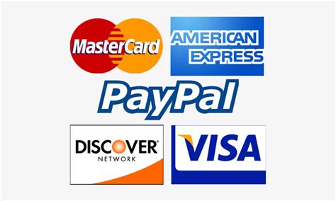 Credit Card Logos Visa Mastercard American Express Discover Paypal