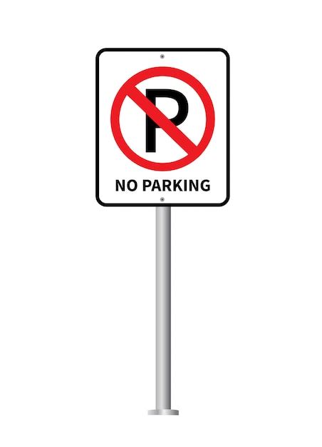 Premium Vector No Parking Sign Vector