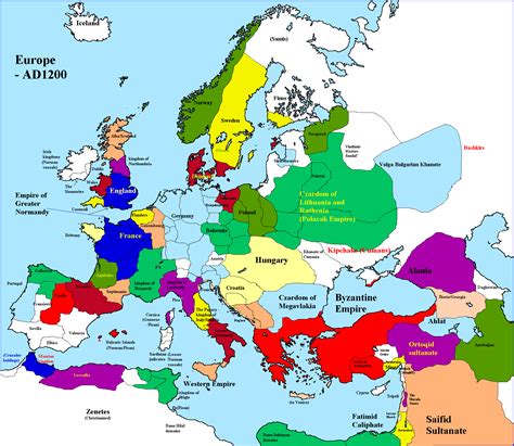 Map Of Europe 1200 Ad Zip Code Map