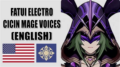 Genshin Impact Fatui Electro Cicin Mage Voices English Youtube