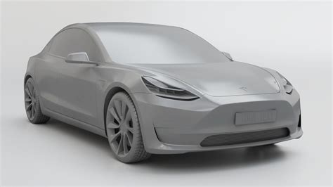 Tesla Model 3 3d Model Rigged Cgtrader