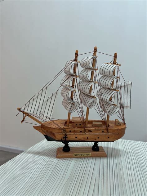 Kapal Hiasan Kapal Kayu Hiasan Rumah Wooden Sailing Ship Model Vintage