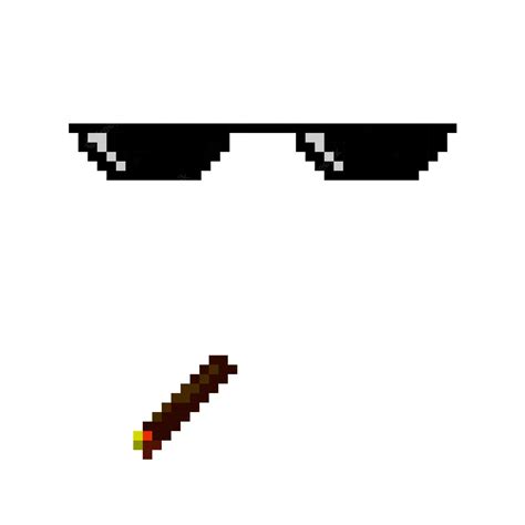 Premium Vector Funny Pixelated Boss Sunglasses Gangster Thug Glasses And Cigar Vector Set