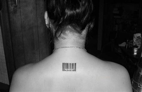 Human Barcode Tattoo