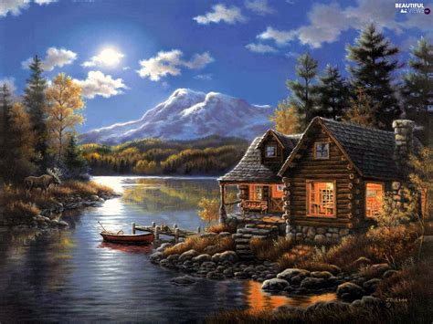Boat Sun Mountains Lake Houses Beautiful Views Wallpapers 1600x1200