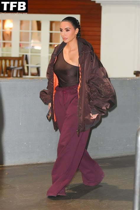Kim Kardashian Is Seen Braless After A Shoot At Chelsea Piers Sports