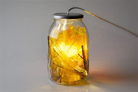 Lighting Made From Jars Filled With Broken Glass Upcyclist