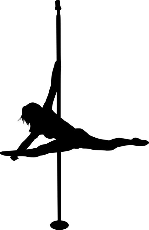 silhouette woman pole dancing