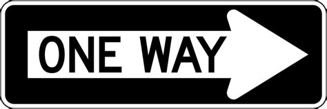 Clipart One Way Right Traffic Sign Horizontal