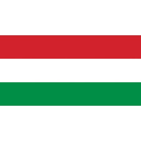 En algunos casos en la bandera también aparece el escudo de hungría. SYSSA- Tienda Online- Bandera de Hungría