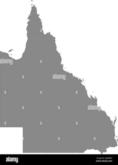 Gray Map Of Queensland Australia Stock Vector Image And Art Alamy