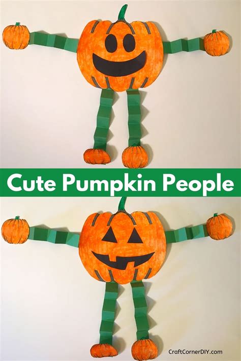 Paper Pumpkin People Halloween Craft For Kids