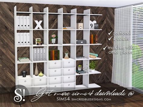 By Found In Tsr Category Sims 4 Bookshelves