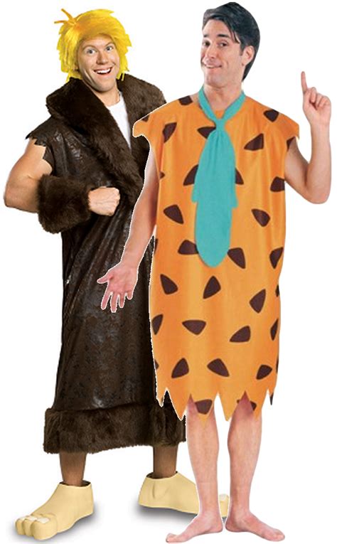 Couples Fred And Barney Flintstones Fancy Dress Costumes Flintstones