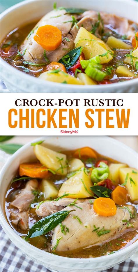 Mix soup and milk (till creamy). Crock-Pot Rustic Chicken Stew | Recipe | Health chicken recipes, Stew chicken recipe, Chicken stew