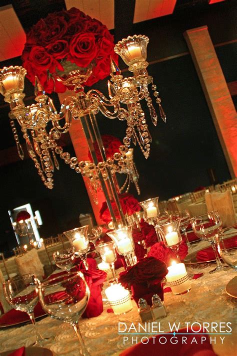 Red Roses And Candle Beauty And The Beast Wedding Reception Idea
