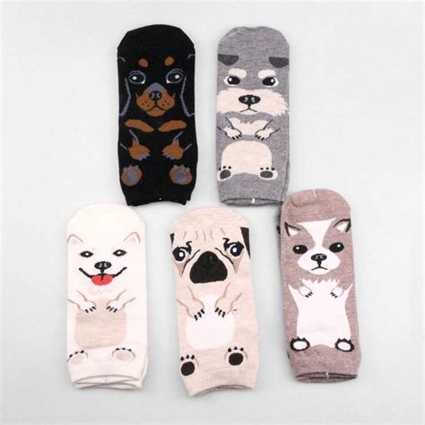 These Socks With The Cartoon Dog Print Are Just So Cute 🐶🐶 Keep Your