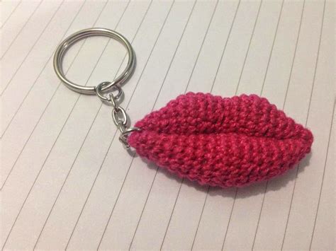 Lips Amigurumi Keychain Crochet Lips Keychain My Craft