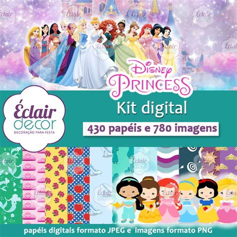 Kit Digital Princesas Disney Elo7 Produtos Especiais