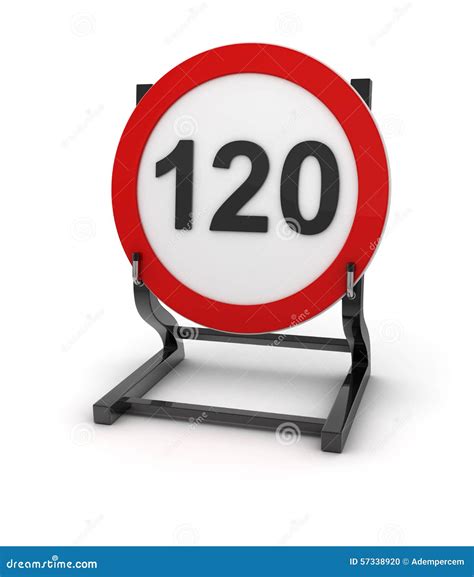 Road Sign Speed Limit 120 Stock Illustration Illustration Of Road