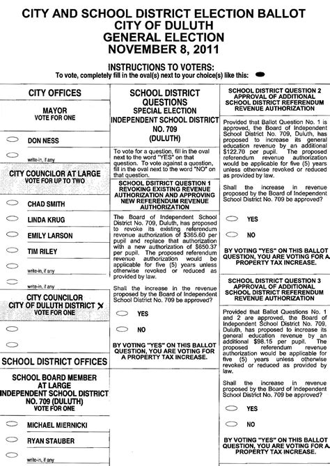 Local government elections name of municipality. 2011 Duluth General Election Sample Ballot - Perfect ...
