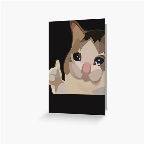 Sad Cat Thumbs Up Meme Sticker Greeting Card For Sale By Emrealver