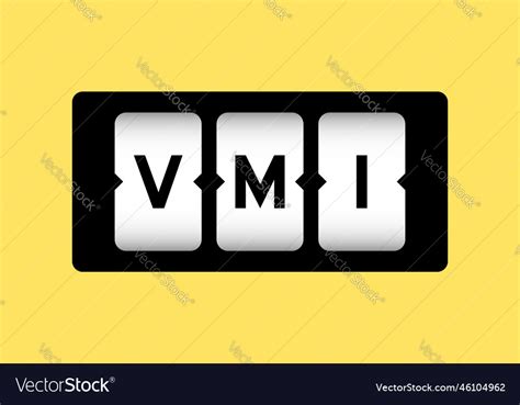 Black Color In Word Vmi Abbreviation Of Vendor Vector Image