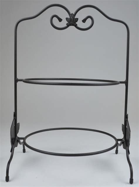 Home/plate and bowl stands/shorter wrought iron plate stand. Longaberger Wrought Iron Two Pie Server - 16.625" Tall ...