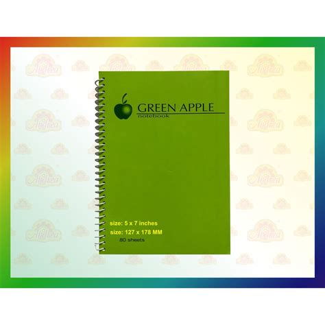 Green Apple Notebook 80 Sheets Spiral Andrea♚ Lazada Ph