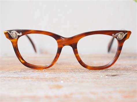 Vintage American Optical Eyeglasses 1950s Tortoise Shell Rare Made In