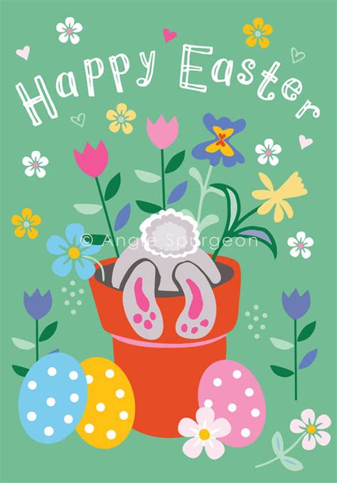 Happy April Happy Easter Angie Spurgeon Illustration And Design