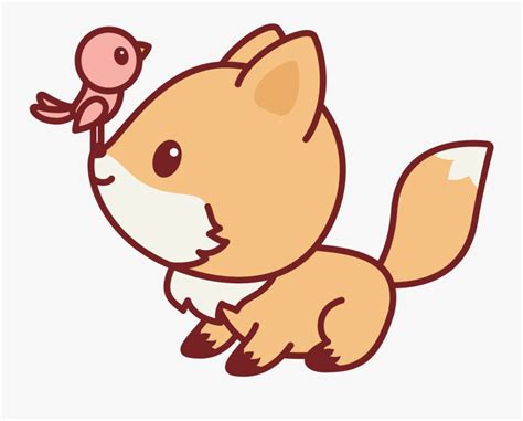 Bird Nerdy Fox Kawaii Cute Cartoon Fox Free Transparent Clipart