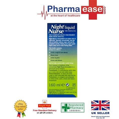Night Nurse Liquid 160 Ml To Recover From Cold And Flu While You Re Asleep Ebay