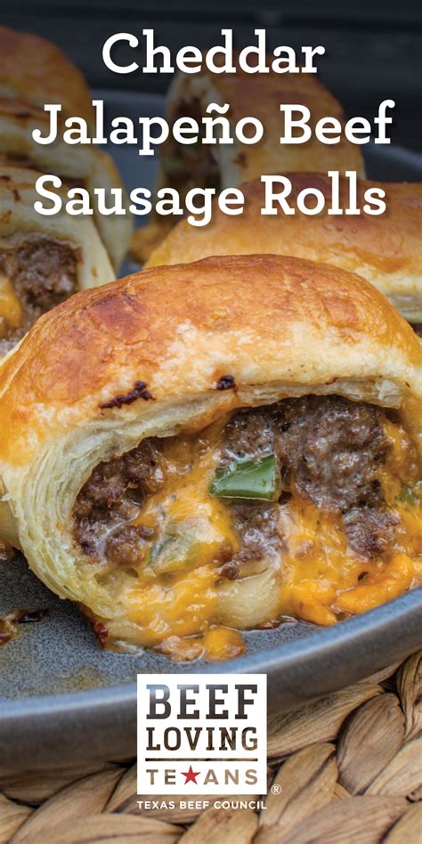 Texas Style Beef Sausage Rolls With Jalapeño And Cheddar Recipe