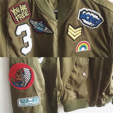 Air Force Patch Bomber Jacket Olive · Megoosta Fashion · Free